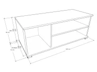 Parys 3 tv állvány 120 as méretrajz